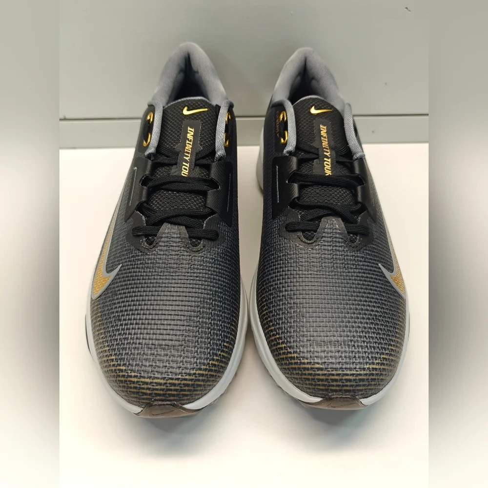 Nike  Air Zoom Infinity Tour 2 Golf Black Infinite Gold Golf Shoes sz Men's 11.5